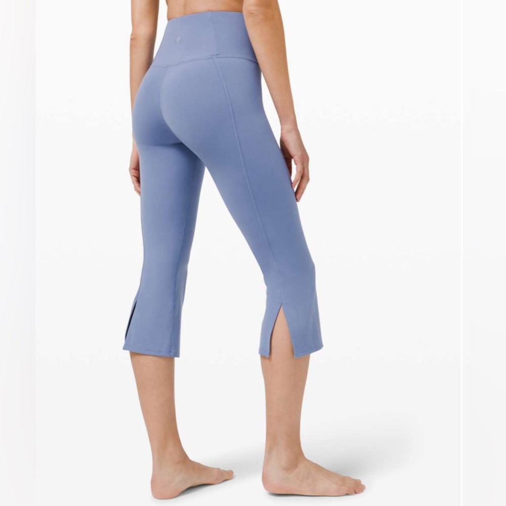 Rare Lululemon Add Flare High Rise Crop 21" Water Drop light blue color